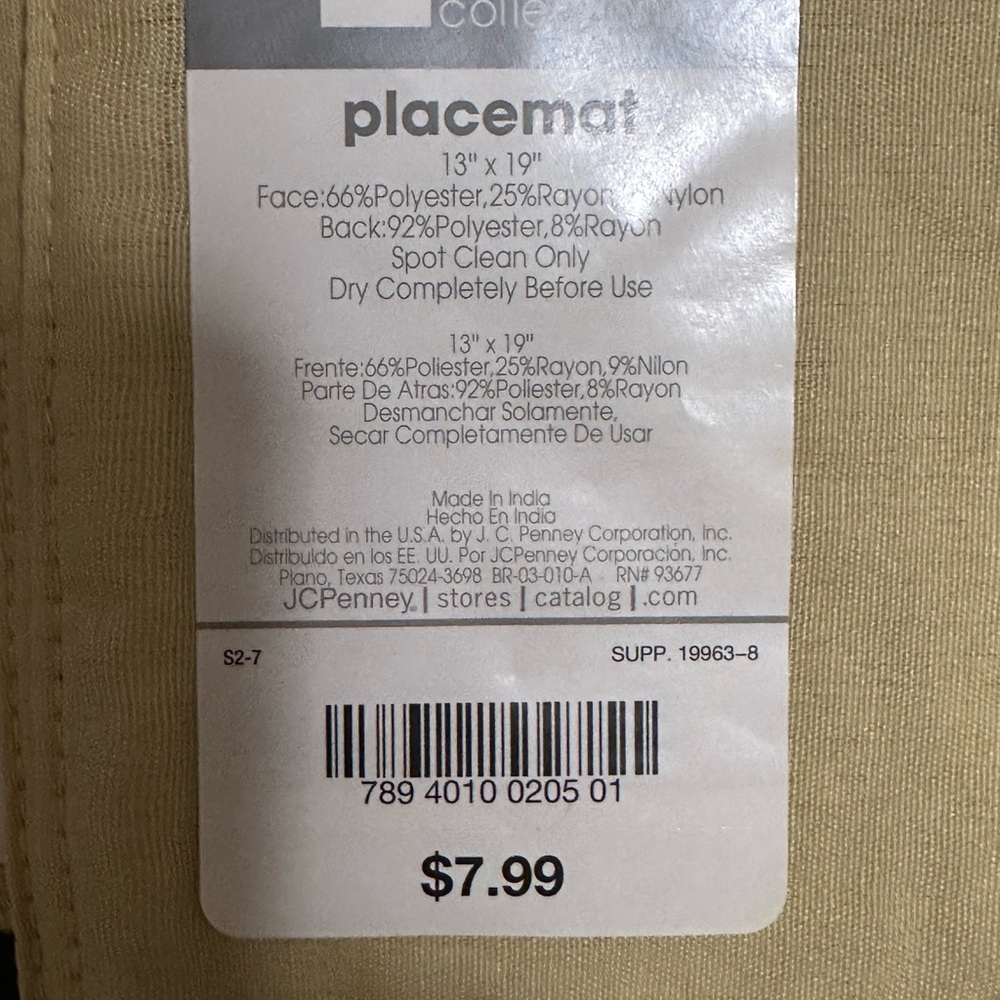 JCPenney Gold Embroidered Table Linens EASTER SPECIAL - Picture 5 of 6